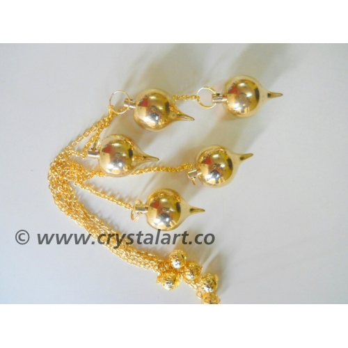 Golden Tear Drop Metal Pendulum