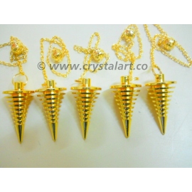 Golden Hard Coil Metal Pendulum