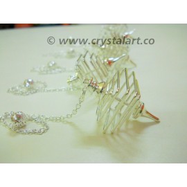 Silver Square Shape Cage Pendulum