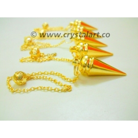 Golden Cone With Hat Metal Pendulum