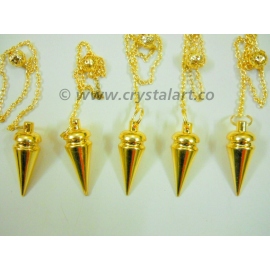 Golden Cone With Hat Metal Pendulum