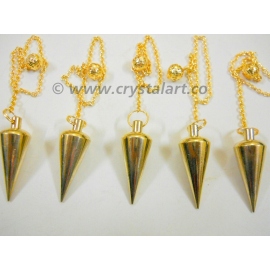 Golden Plane Cone Egyptian Metal Pendulum 
