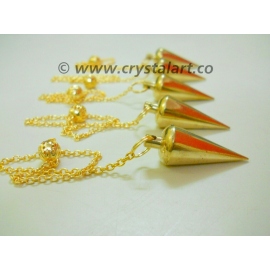 Golden Plane Cone Egyptian Metal Pendulum 