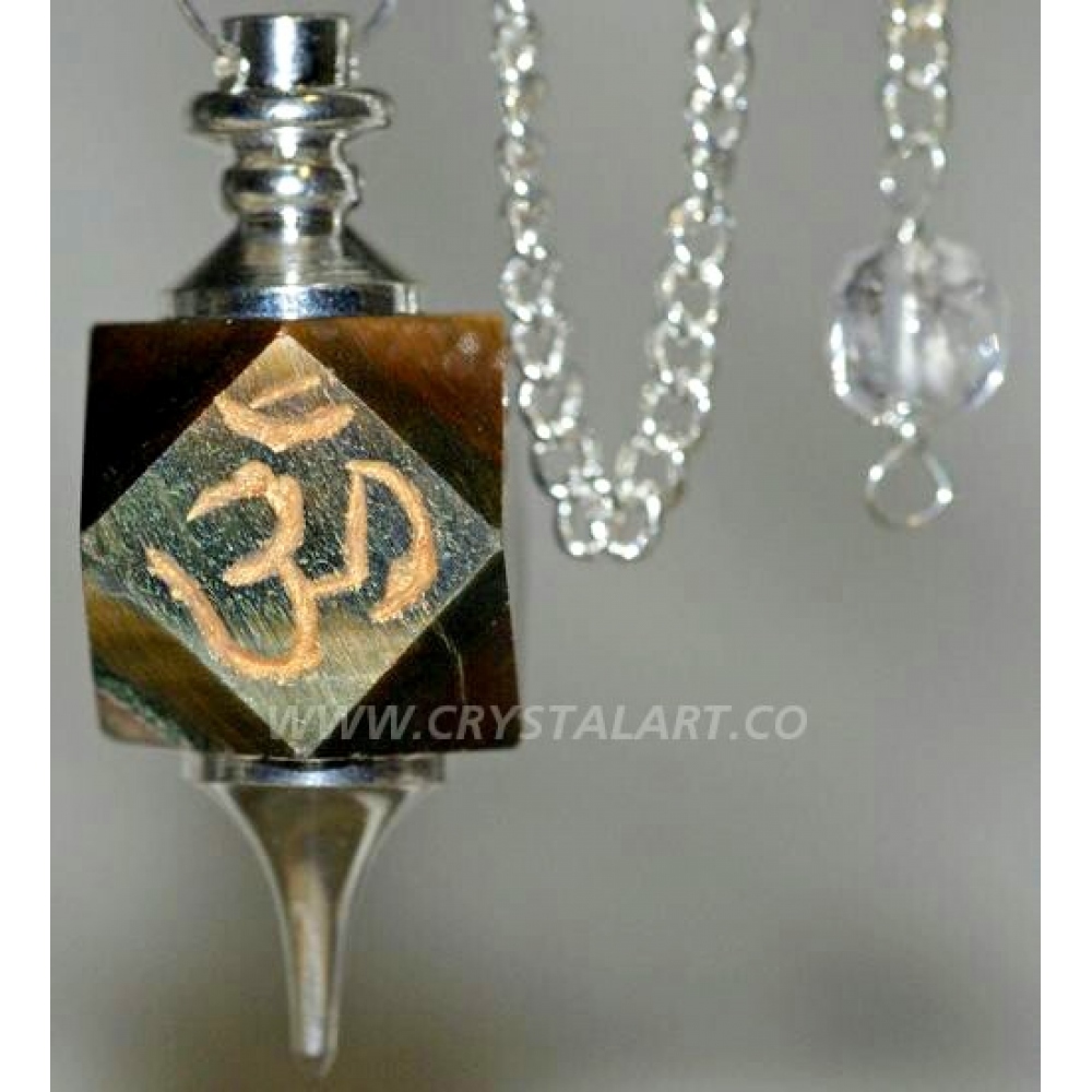 Chakra Hexagonal Engraved Reiki Pendulum