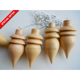 Tear Drop Carved Wooden Pendulum