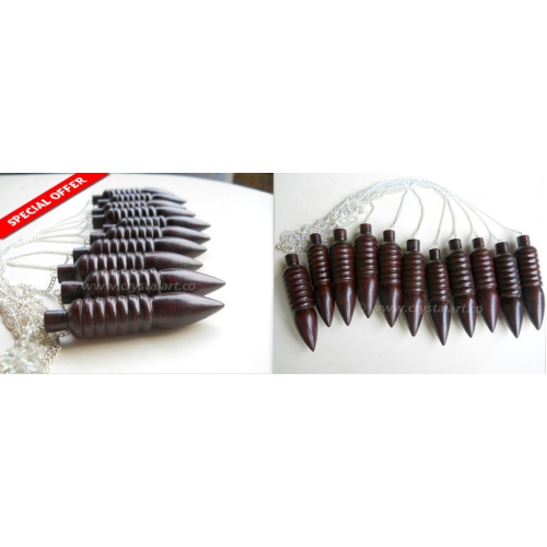 Extralong Brown Twisted Wooden Pendulum