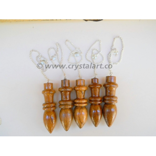 Handmade Carved Wooden Pendulum