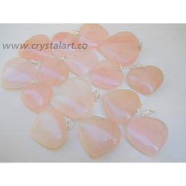 Rose Quartz Heart shape Pendants