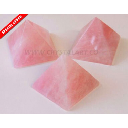 Pink Rose Quartz Big Size Pyramid
