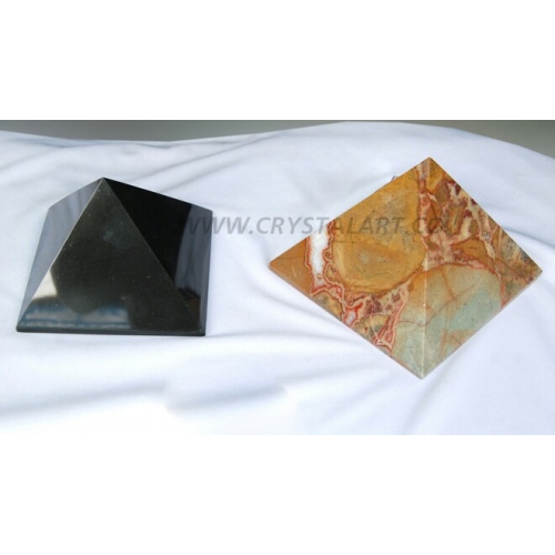 Black & Fancy Agate Big Size Pyramids
