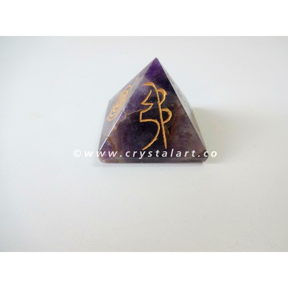 Amethyst Usui Reiki Pyramid Set