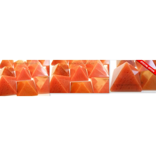Red Jade Small Size Pyramid