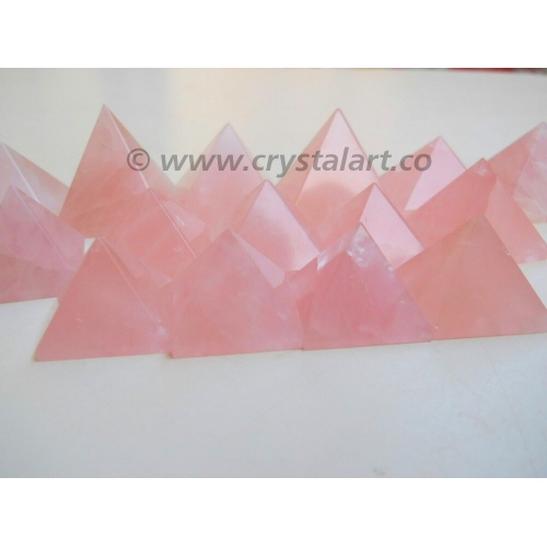 High Graded Rose Quartz Small Pyramid