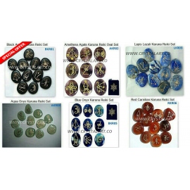 Gemstone Agate Stone Karuna Reiki Mix Uneven Shape Cabochon Set