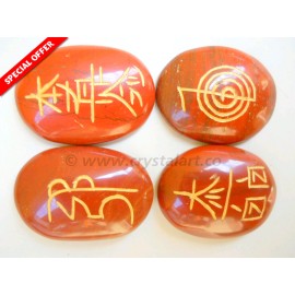 Red Jasper Agate Stone Reiki Cabochon Set