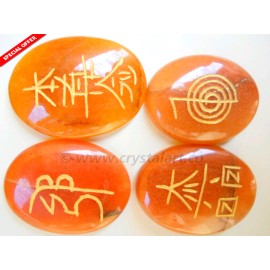 Red Aventurine Stone Reiki Cabochon Set