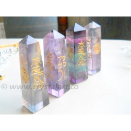 Multy Fluorite 4 Side Symbol Usui Reiki Tower