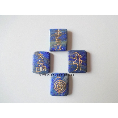 Lapis Lazuli Square Cabochon Reiki set