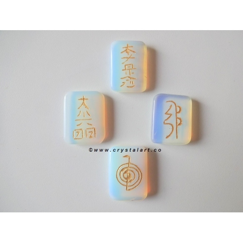 Opalite Square Cabachone Reiki set