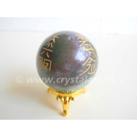 GREEN FANCY AGATE USAI REIKI SPHERES