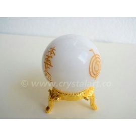WHITE KING AGATE USAI REIKI SPHERES