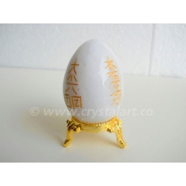 WHITE KING AGATE USAI REIKI EGGS