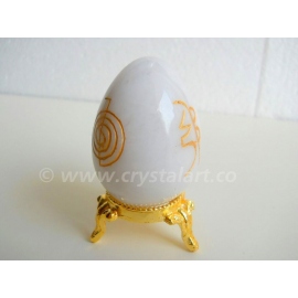 WHITE KING AGATE USAI REIKI EGGS