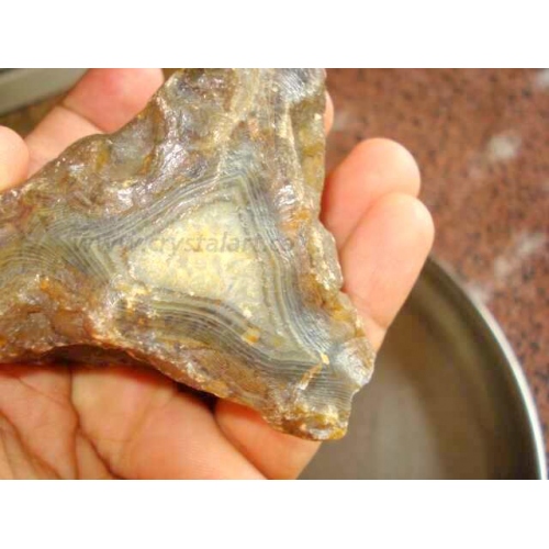 Yellow Banded Agate Rocks Rough Stone