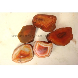 Ruby Onyx Uneven Shape Polished Slices