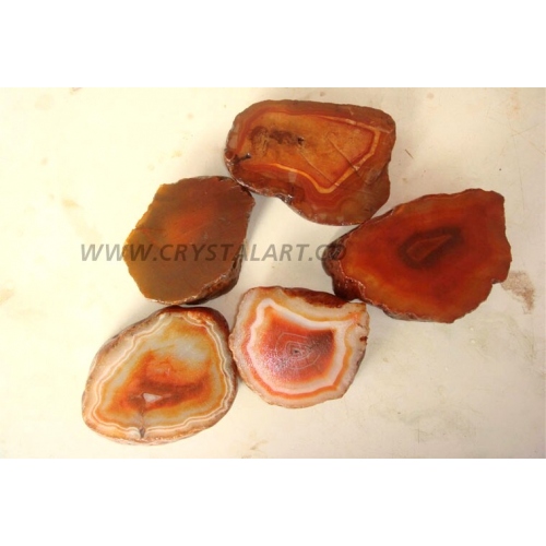 Ruby Onyx Uneven Shape Polished Slices