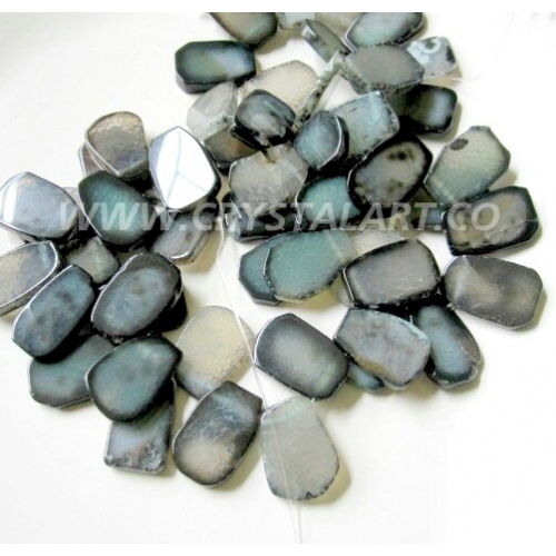 Black Onyx Plane Border Polished Slices
