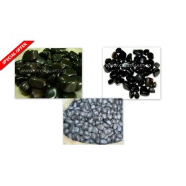 Black Agate Tumbled Pebbles Stones