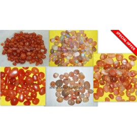 Red Carnelian Agate Tumbled Pebbles Stones