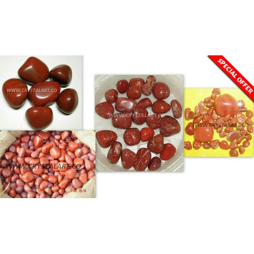 Red-Jasper Agate Tumbled Pebbles Stones