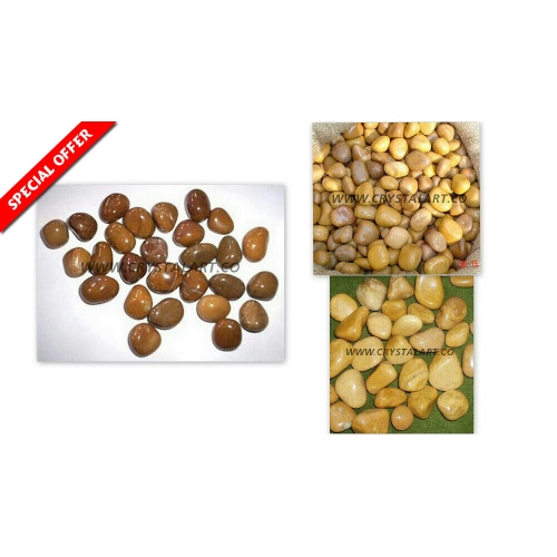 Camel Agate Tumbled Pebbles Stones