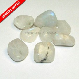 Rainbow-Moon Stone Tumbled Pebbles Stone