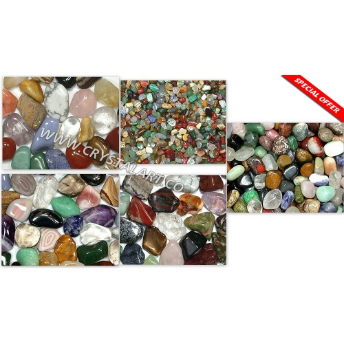 Mix Gemstone Tumbled Pebbles Stone