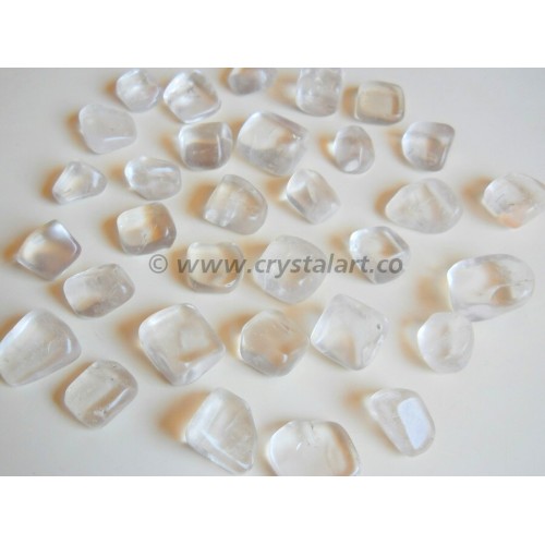 Clear Crystal Quartz High graded Tumbled Pebbles Stones