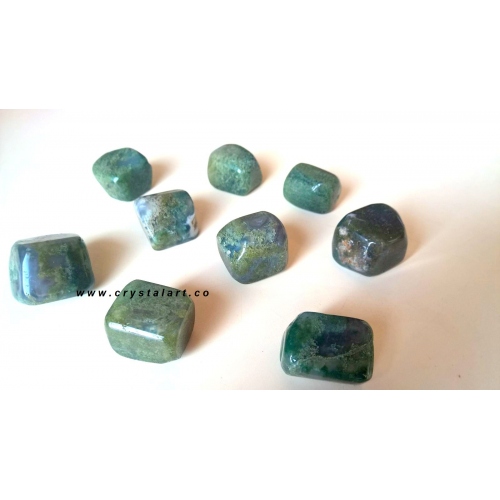 Moss Agate Tumbled Pebbles Stone