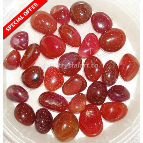 Ruby Onyx Dyed Tumbled Pebbles Stone