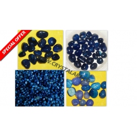 Blue Onyx Dyed Tumbled Pebbles Stone