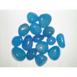Light Blue Calcee Onyx Dyed Tumbled Pebbles Stone