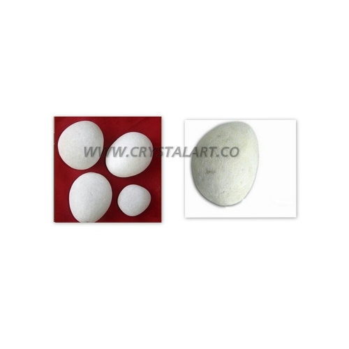 White Rough Zambo Size Unpolished Tumbled Pebbles Stone