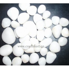 Medium Size White Rough Unpolished Tumbled Pebbles Stone