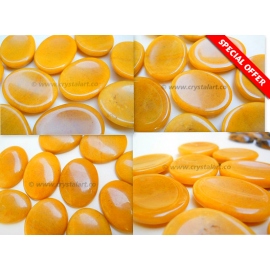 Yellow Jade Worry Stones