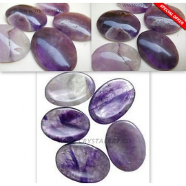 Amethyst Agate Worry Stones