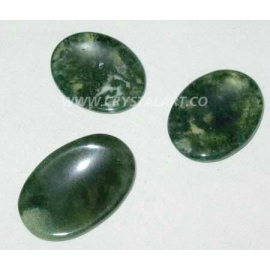 Moss Agate Worry Stones