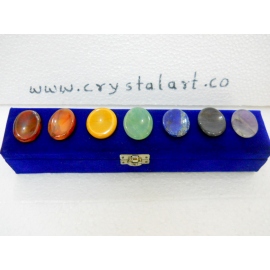 7 Chakra Worry Stone With Velvet Case